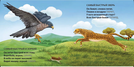 Самые-самые животные. Книжка-картонка Printed books Робинс