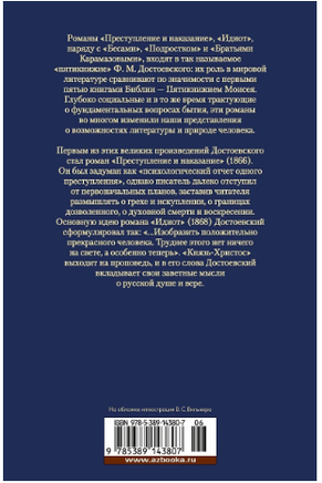 Преступление и наказание. Идиот Printed books Азбука