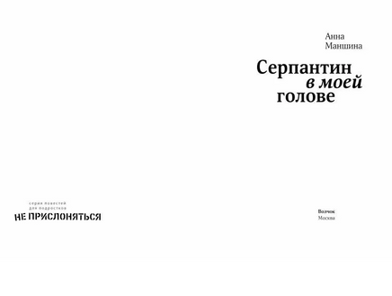 Серпантин в моей голове Printed books Волчок