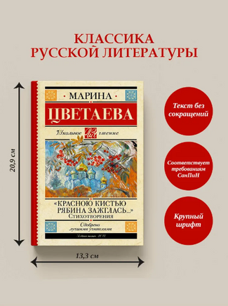 Красною кистью рябина зажглась... Стихотворения. Цветаева М.И. Printed books АСТ
