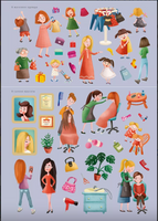 1000 наклеек для девочек Printed books Робинс
