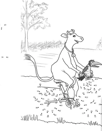 Мама Му и Кракс от точки к точке (раскраска по точкам) Printed books Белая Ворона