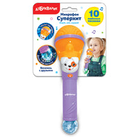 Веселись с друзьями. Микрофон Суперхит. Оранжевый Printed books Азбукварик