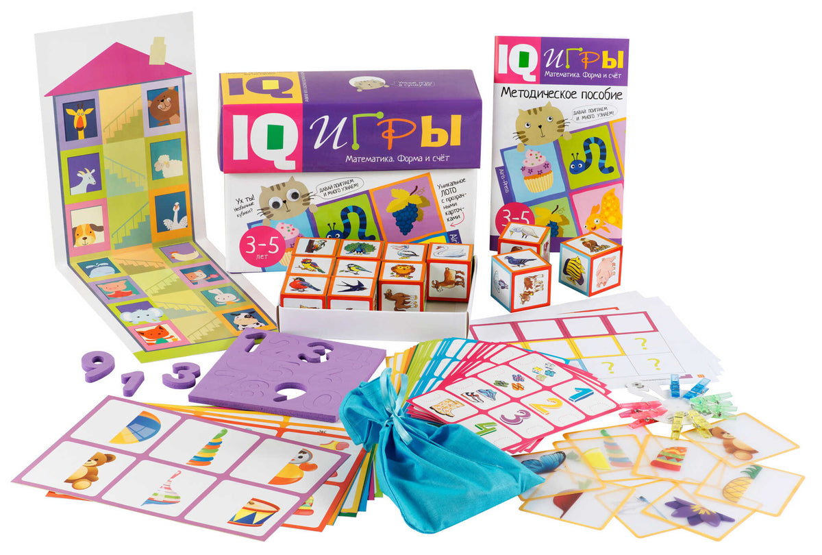 Сундучок с IQ играми. Математика. Форма и счет. 3-5 лет