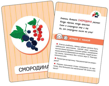 Первые слова. Фрукты и овощи. Обучающие карточки Printed books Росмэн