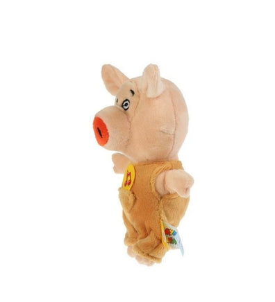 Игрушка мягкая Оранжевая корова поросенок коля, 15 см, муз. чип, в пак. Мульти-пульти Printed books Умка