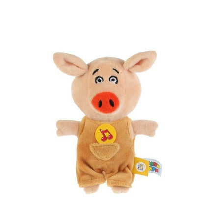 Игрушка мягкая Оранжевая корова поросенок коля, 15 см, муз. чип, в пак. Мульти-пульти Printed books Умка