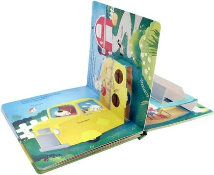 В деревне. Книжки панорамки с окошками. Printed books Робинс
