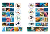 Мир животных с наклейками. Кто живёт под водой? Printed books Мозаика-Синтез