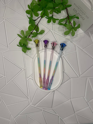 Набор многоцветных ручек с кристаллом 🌈 (4 шт.) Bookvoed US