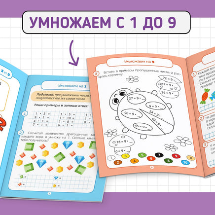 Тренажёры по таблице умножения. Книги набор 6 шт Printed books Сима-ленд