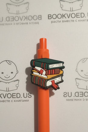 Ручка для книголюбов с объёмным декором — Book Lover Pen. В ассортименте Bookvoed US Orange