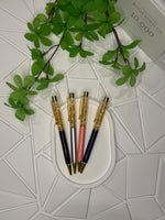 Комплект из 4х ручек с золотыми хлопьями Bookvoed US