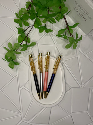 Комплект из 4х ручек с золотыми хлопьями Bookvoed US