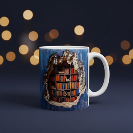 Кружка 3D «Сквозь каменную стену» для любителей книг Bookvoed US