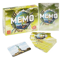 Весь мир - Мемо настольные игры для всей семьи, для малышей Board Games Нескучные игры