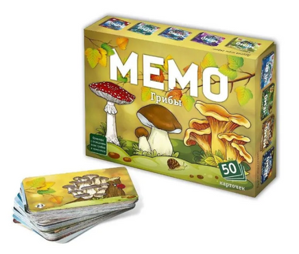 Настол. игра Мемо Грибы (50 карточек) Board Games Нескучные игры