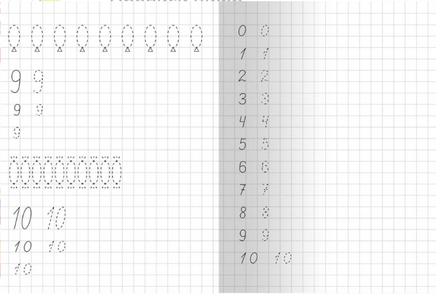 Для детского сада. Прописи цифр Printed books Омега