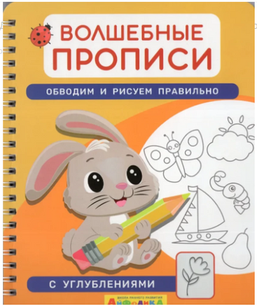 Волшебные прописи. Обводим и рисуем правильно. Комплект с ручкой Printed books Омега