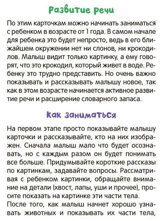 Животные. Развивающие карточки Printed books Мозаика-Синтез